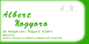 albert mogyoro business card